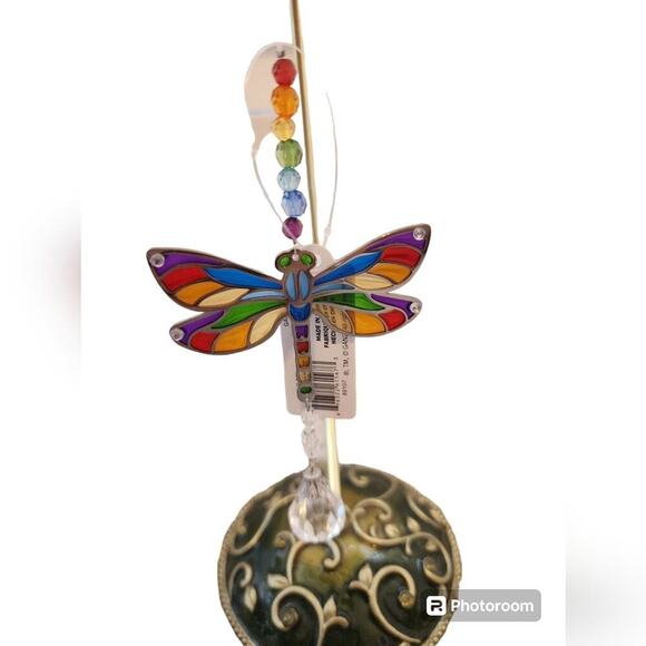 DRAGON FLY STAINED GLASS ORNAMENT - Picture 1 of 5